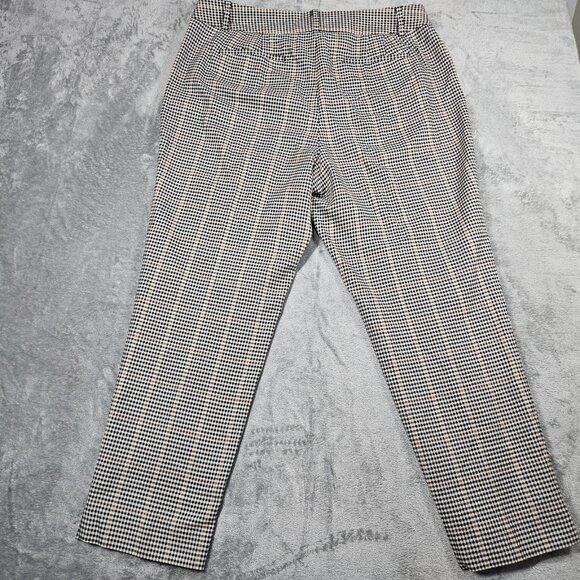 Talbots Pants Womens 16 Black Colton Check Hampshire Ankle Curvy Straight Leg - Picture 4 of 8